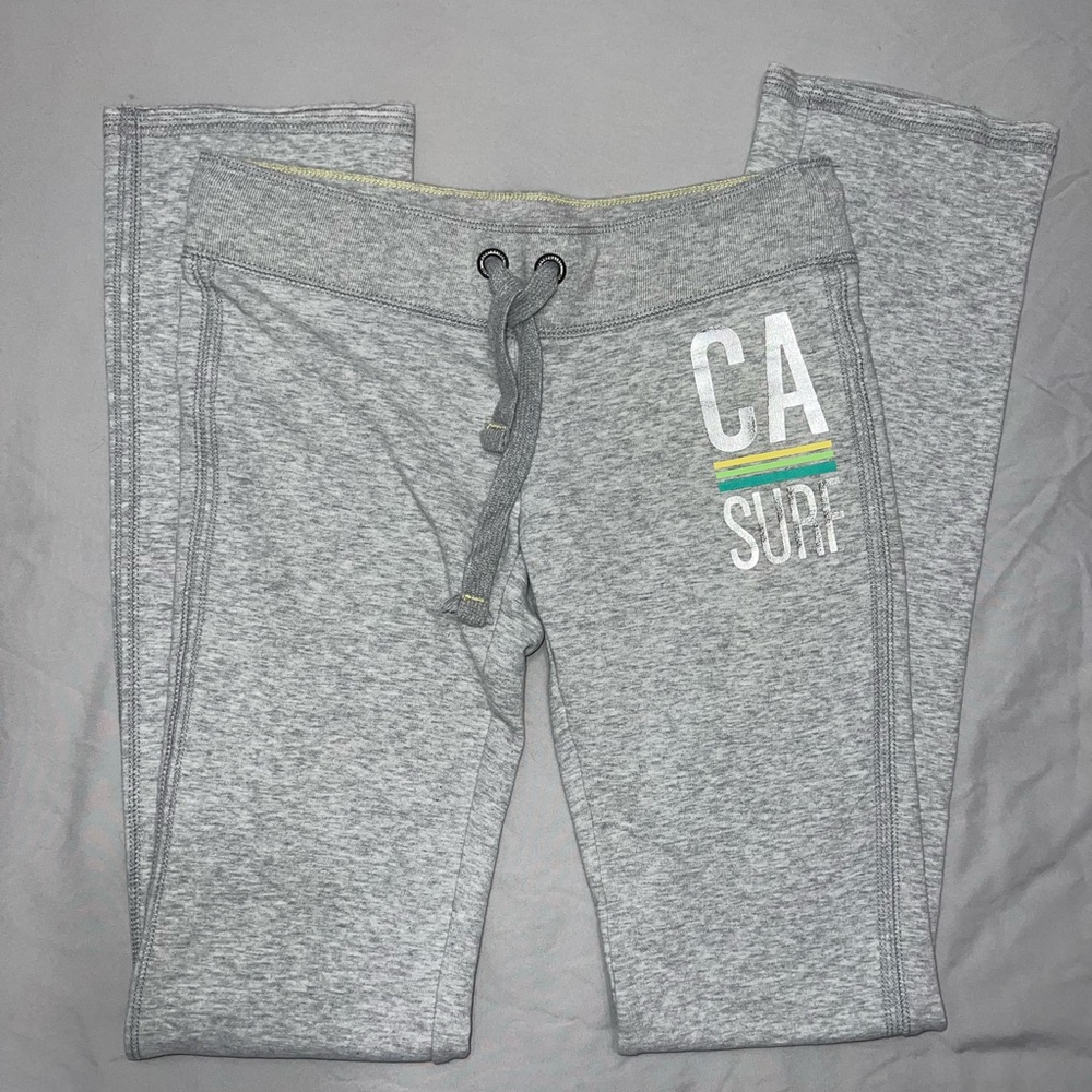Aeropostale Gray Jogger Pants with CA Surf Print